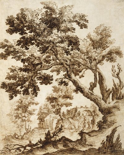 Paesaggio con Albero e Mulino da Remigio Cantagallina